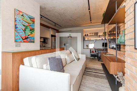 Sala de apartamento à venda com 2 quartos, 70m² em Brooklin, São Paulo