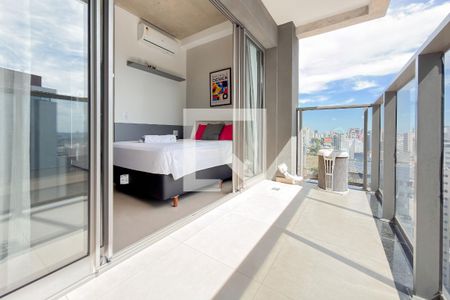 Varanda de kitnet/studio à venda com 1 quarto, 28m² em Paraíso, São Paulo