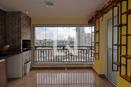 Varanda Gourmet de apartamento para alugar com 3 quartos, 97m² em Vila Scarpelli, Santo André