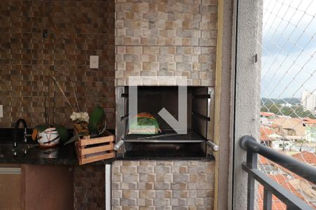 Varanda Gourmet - Churrasqueira de apartamento para alugar com 3 quartos, 97m² em Vila Scarpelli, Santo André