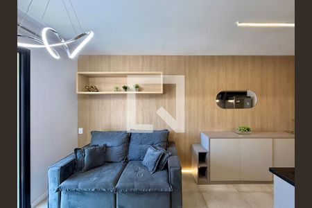 Sala  de apartamento à venda com 1 quarto, 38m² em Campo Belo, São Paulo