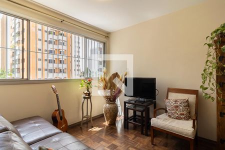 Sala  de apartamento para alugar com 3 quartos, 70m² em Indianópolis, São Paulo