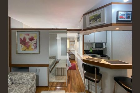 Sala de apartamento para alugar com 1 quarto, 33m² em Moema, São Paulo