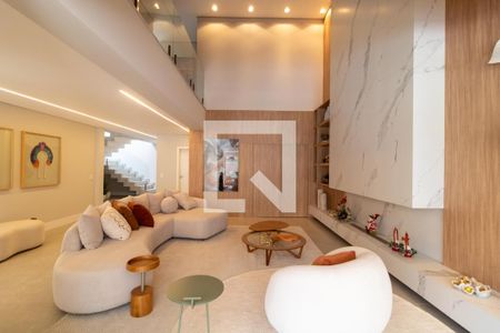 Sala 1 de casa de condomínio à venda com 4 quartos, 330m² em Swiss Park, Campinas