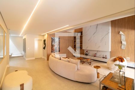 Sala 1 de casa de condomínio à venda com 4 quartos, 330m² em Swiss Park, Campinas