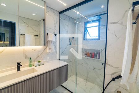 Banheiro da Suíte 1 de apartamento à venda com 3 quartos, 158m² em Vila Clementino, São Paulo