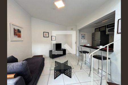 Sala/Cozinha de apartamento para alugar com 1 quarto, 45m² em Vila Nova Conceição, São Paulo
