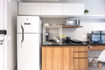Cozinha de kitnet/studio para alugar com 1 quarto, 24m² em Vila Mariana, São Paulo