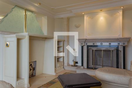 Sala com lareira de apartamento à venda com 5 quartos, 412m² em Centro, São Bernardo do Campo