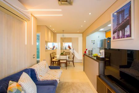 Sala de apartamento à venda com 2 quartos, 67m² em Vila Homero Thon, Santo André