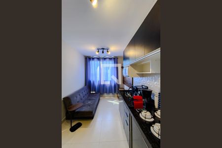 Cozinha de apartamento para alugar com 1 quarto, 27m² em Belenzinho, São Paulo