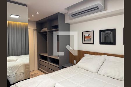 Cama de casal de kitnet/studio para alugar com 1 quarto, 37m² em Bela Vista, Porto Alegre