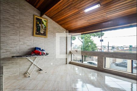 Varanda da Sala de casa à venda com 3 quartos, 135m² em Jardim Ana Maria, Santo André