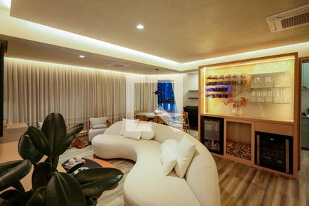 Sala de estar de apartamento para alugar com 3 quartos, 134m² em Chácara Santo Antônio (zona Sul), São Paulo