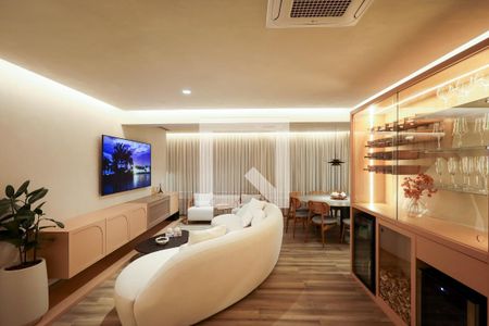 Sala de estar de apartamento para alugar com 3 quartos, 134m² em Chácara Santo Antônio (zona Sul), São Paulo