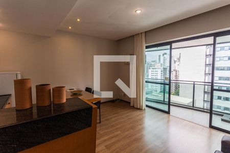 Sala/Cozinha de apartamento para alugar com 1 quarto, 48m² em Funcionários, Belo Horizonte