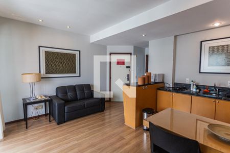 Sala/Cozinha de apartamento para alugar com 1 quarto, 48m² em Funcionários, Belo Horizonte