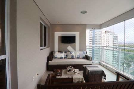 Varanda de apartamento para alugar com 3 quartos, 136m² em Vila Luis Antonio, Guarujá