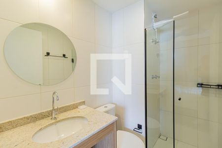 Banheiro de kitnet/studio para alugar com 1 quarto, 27m² em Brooklin, São Paulo