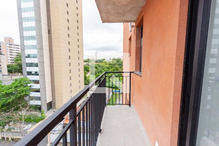 Varanda  de apartamento à venda com 1 quarto, 35m² em Jardim, Santo André
