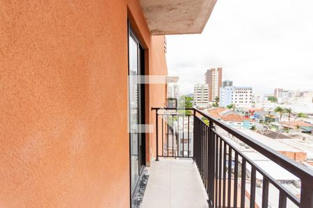 Varanda  de apartamento à venda com 1 quarto, 35m² em Jardim, Santo André