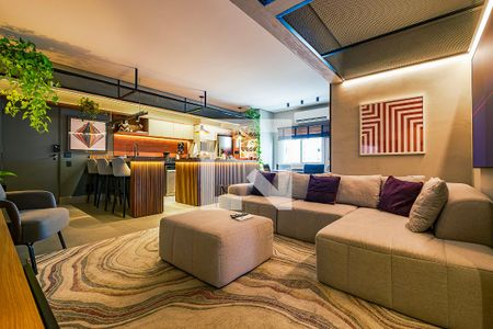 Sala/Cozinha de apartamento à venda com 2 quartos, 100m² em Jardim Paulista, São Paulo