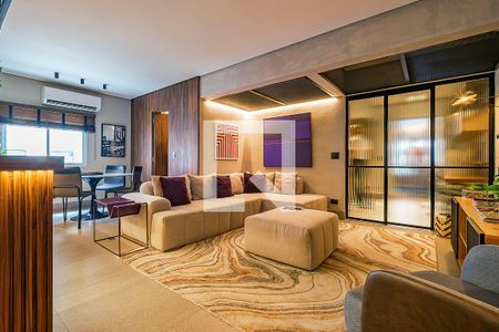 Sala/Cozinha de apartamento à venda com 2 quartos, 100m² em Jardim Paulista, São Paulo