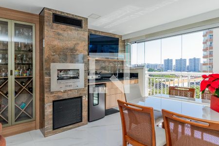 Varanda da Sala de apartamento para alugar com 3 quartos, 136m² em Vila Anastácio, São Paulo