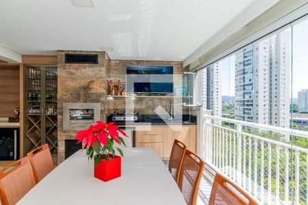 Varanda da Sala de apartamento para alugar com 3 quartos, 136m² em Vila Anastácio, São Paulo