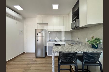 Sala/Cozinha de apartamento para alugar com 1 quarto, 26m² em Indianópolis, São Paulo