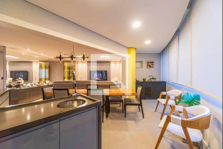 Varanda Gourmet de apartamento à venda com 3 quartos, 160m² em Vila Assunção, Santo André