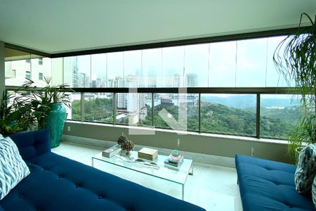 Varanda da Sala de apartamento à venda com 4 quartos, 278m² em Vila da Serra, Nova Lima
