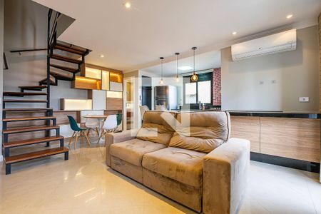 Sala/Cozinha de apartamento à venda com 2 quartos, 74m² em Pinheiros, São Paulo