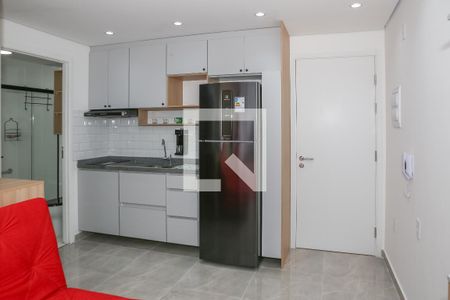 Sala e Cozinha de apartamento para alugar com 1 quarto, 26m² em Barra Funda, São Paulo