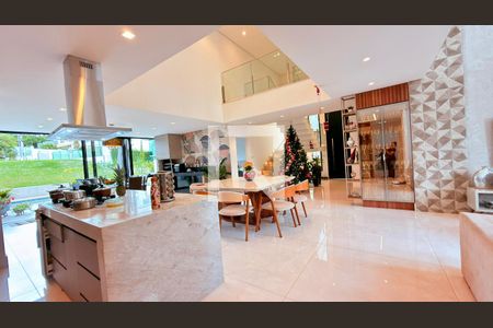 Sala de casa de condomínio à venda com 4 quartos, 1092m² em São Geraldo, Lagoa Santa