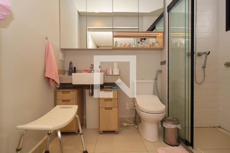 Banheiro da Suíte de apartamento à venda com 2 quartos, 58m² em Pinheiros, São Paulo