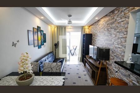 Sala de apartamento para alugar com 1 quarto, 58m² em Maracanã, Praia Grande