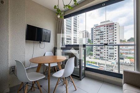 Studio - Varanda de kitnet/studio para alugar com 1 quarto, 25m² em Cerqueira César, São Paulo