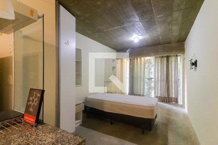 Quarto / Cozinha de kitnet/studio para alugar com 1 quarto, 28m² em Vila Indiana, São Paulo