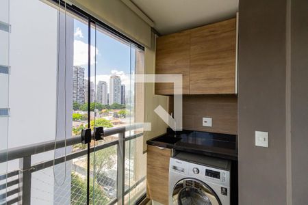 Varanda da Sala de apartamento para alugar com 1 quarto, 36m² em Cidade Monções, São Paulo
