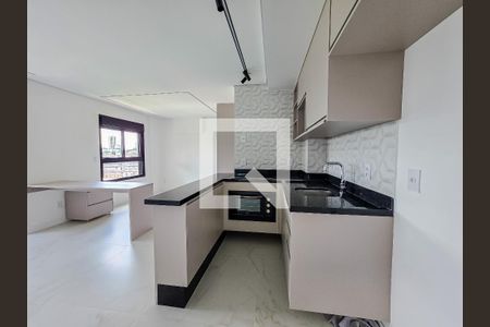Cozinha de apartamento à venda com 1 quarto, 40m² em Jardim, Santo André