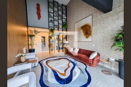 Hall de entrada de apartamento à venda com 1 quarto, 42m² em Jardim, Santo André