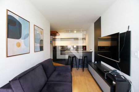 Sala e Cozinha de apartamento para alugar com 1 quarto, 50m² em Cerqueira César, São Paulo