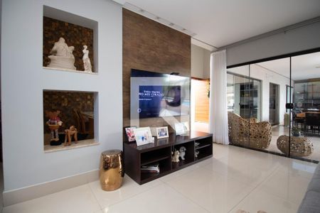 Sala de TV de casa de condomínio para alugar com 4 quartos, 370m² em Condomínio Quintas do Sol, Brasília