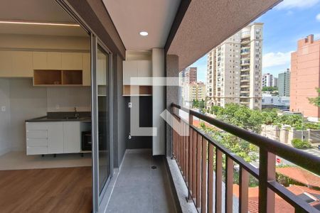 Varanda da Sala de apartamento para alugar com 1 quarto, 43m² em Cambuí, Campinas