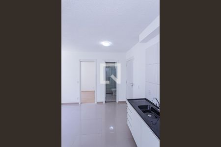 Sala, cozinha e área de serviço de apartamento para alugar com 2 quartos, 35m² em Vila Barreto, São Paulo