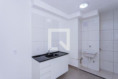 Sala, cozinha e área de serviço de apartamento para alugar com 2 quartos, 35m² em Vila Barreto, São Paulo