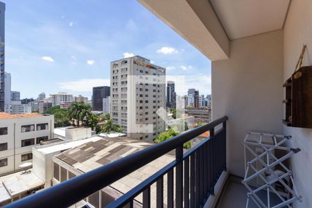 Vista/Varanda de kitnet/studio para alugar com 1 quarto, 25m² em Pinheiros, São Paulo