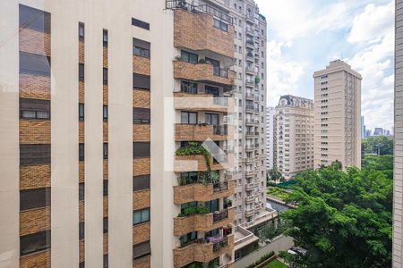 Sala/Cozinha - Vista de apartamento para alugar com 1 quarto, 49m² em Jardim Paulistano, São Paulo