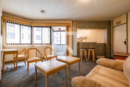 Sala/Cozinha de apartamento para alugar com 1 quarto, 49m² em Jardim Paulistano, São Paulo